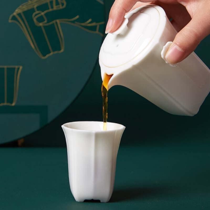 清樸堂 如意簡茶組 文創(chuàng)禮品高檔陶瓷茶具定制禮品套裝禮盒 