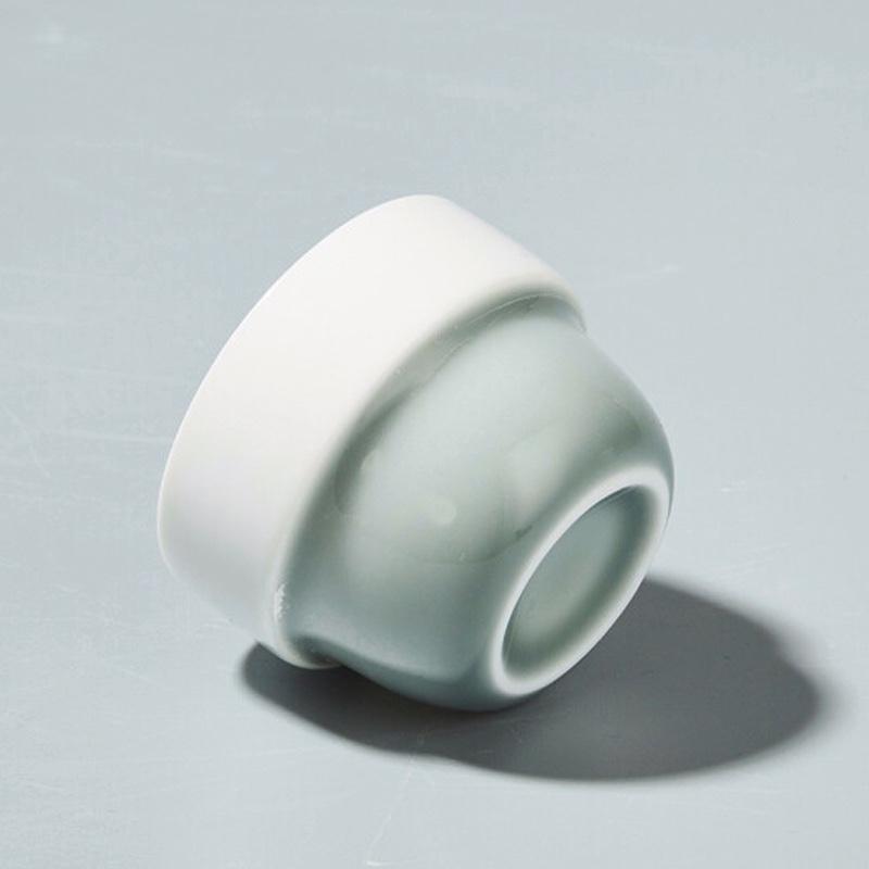 容山堂輕時 旅行茶具套裝 陶瓷便攜包一壺四杯二戶外泡茶杯快客杯 知途旅行茶具套裝-天青