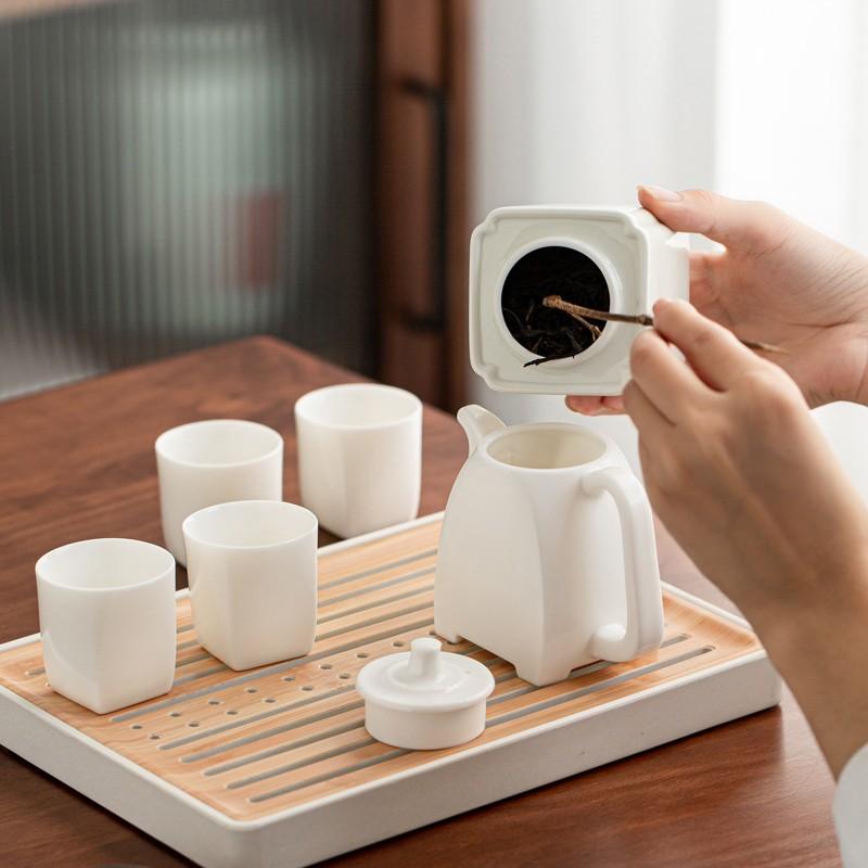 蘭臺玉潤·行方白瓷茶具套