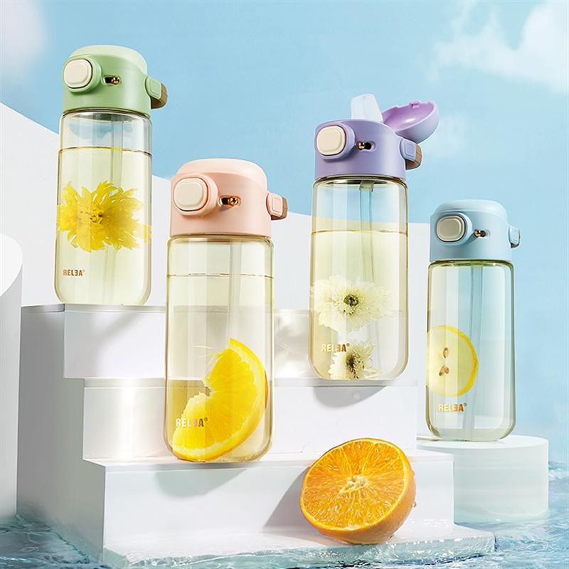 物生物吸管杯水杯女夏季大人可愛便攜大容量杯子產(chǎn)婦孕婦高顏值兒童水壺