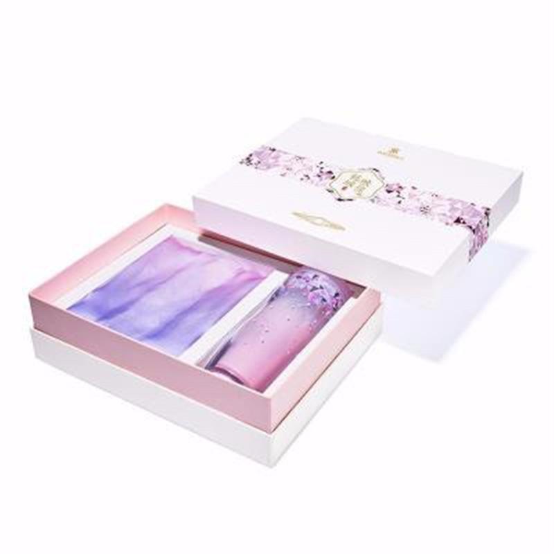 【杭城映像.櫻花套裝】櫻花系列真絲長(zhǎng)巾+隨行杯+明信片禮盒