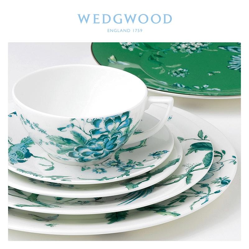 WEDGWOOD瑋致活翠玉鳳凰白色骨瓷杯碟2件套