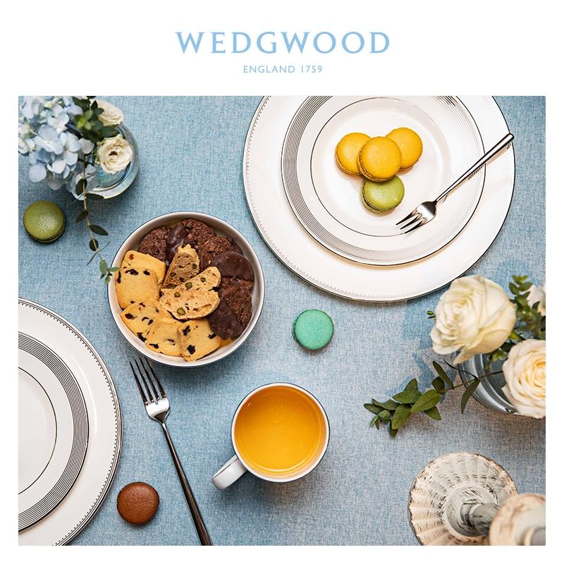 WEDGWOOD王薇薇Vera Wang白金緞帶四件組骨瓷餐具