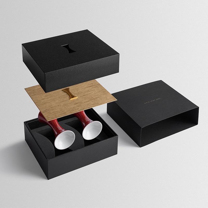 另LIVEIN白酒杯小號中式陶瓷創(chuàng)意個性酒盅家用烈酒純色雙頭杯套裝