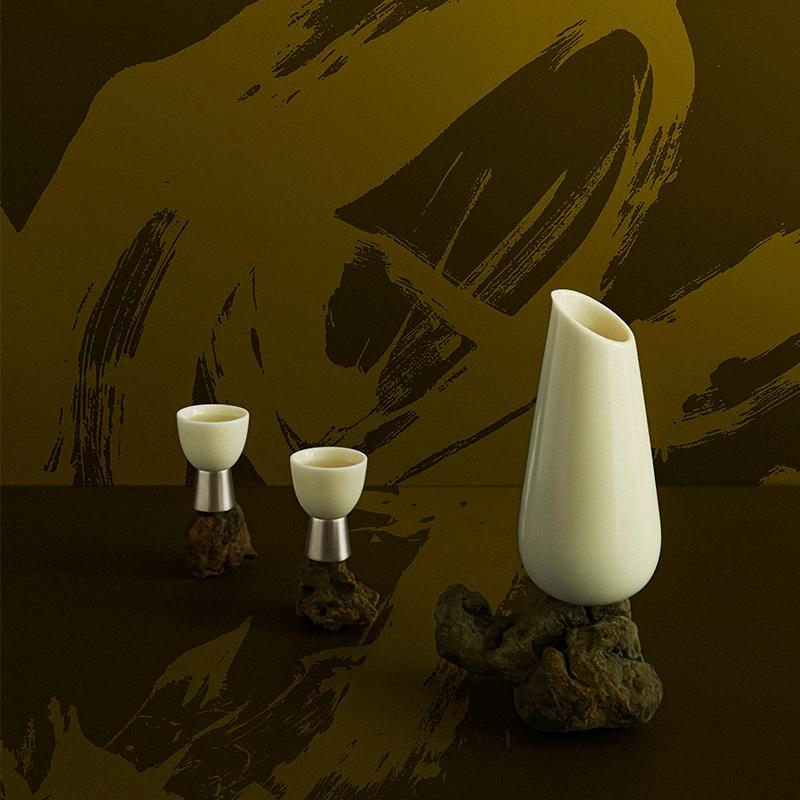 另LIVEIN陶瓷烈酒杯酒壺套裝家用中式分酒器酒盅高檔創(chuàng)意個性禮品