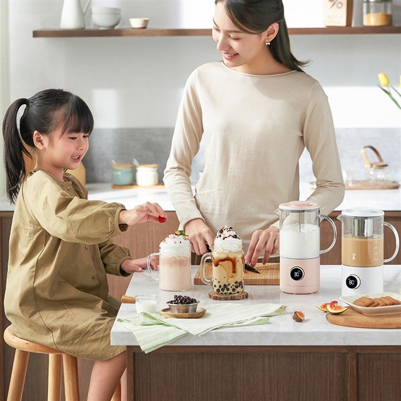 鳴盞奶茶機家用小型多功能mini養(yǎng)生壺辦公室迷你型網(wǎng)紅黑茶煮茶器