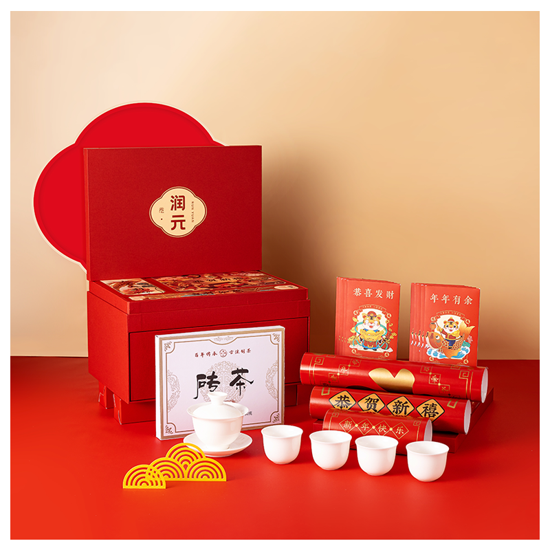 國(guó)風(fēng)古典潤(rùn)園茶禮新年禮盒