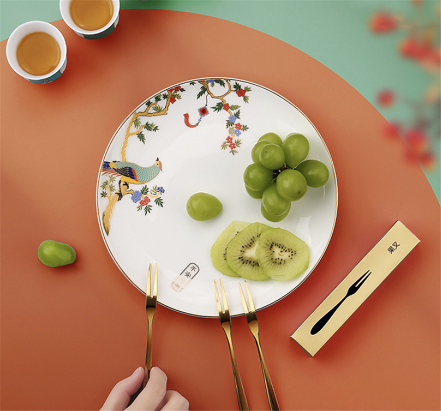 新年禮品喜樂茶具陶瓷果盤禮盒