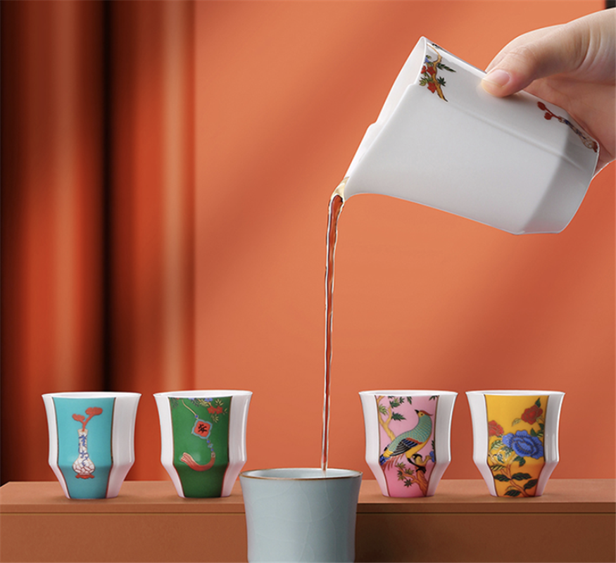 新年禮品喜樂茶具陶瓷果盤禮盒