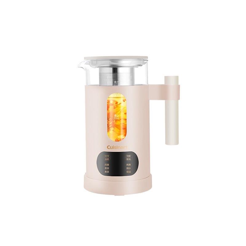 美膳雅（Cuisinart）迷你養(yǎng)生壺熱水壺 防干燒無噪音電水壺 辦公室玻璃花茶壺燒水壺 TEA-01TCN養(yǎng)生壺