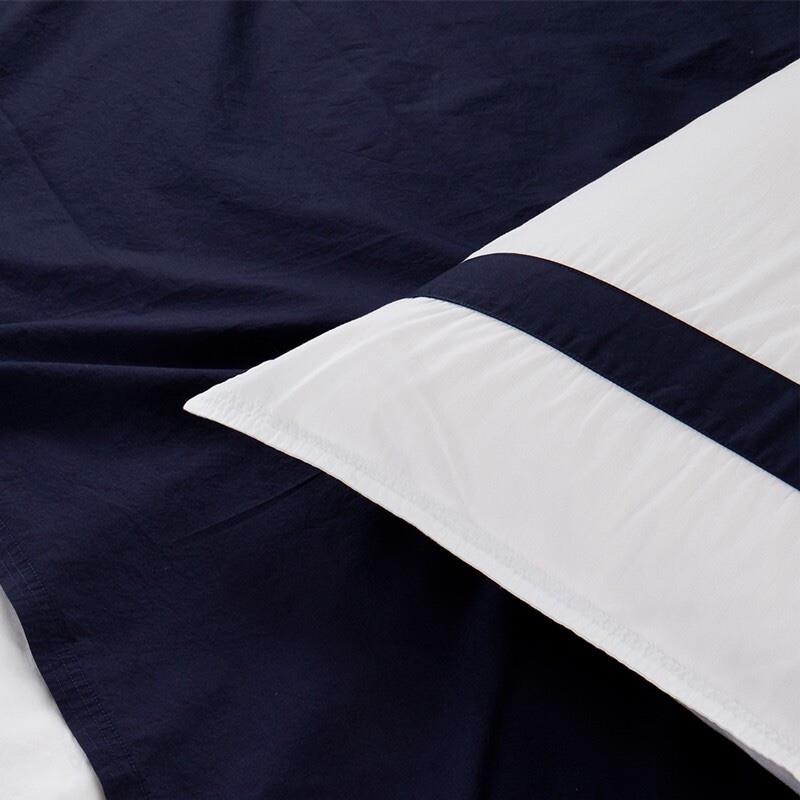 LCSX002LCHIC Lacoste鱷魚水洗棉四件套藍色