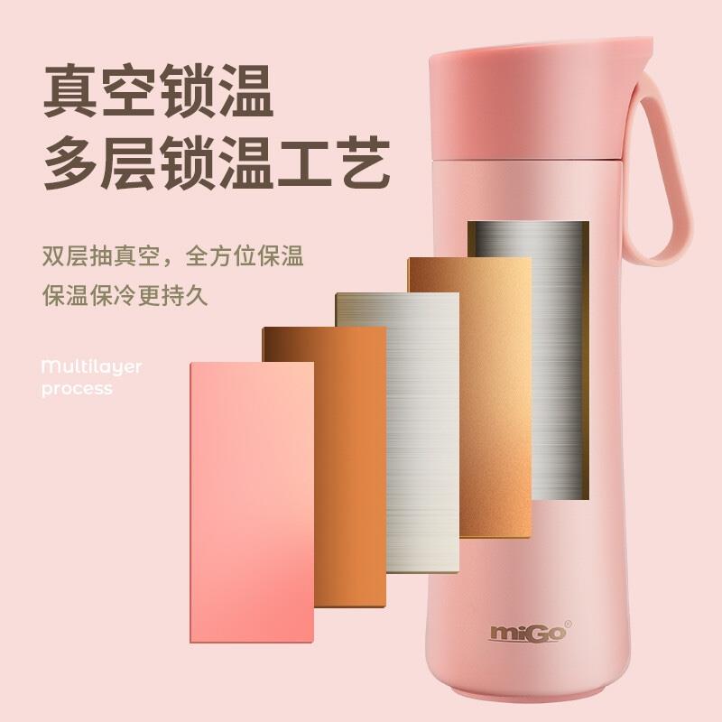 MiGo 保溫杯男女士車(chē)載水杯創(chuàng)意生日禮物便攜杯子