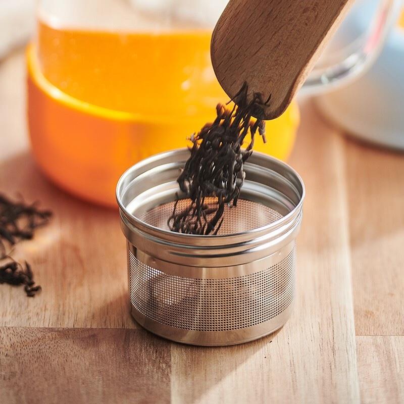 miGo玻璃杯420ML商務男女辦公大容量水杯帶把手茶水分離泡茶杯子帶茶隔