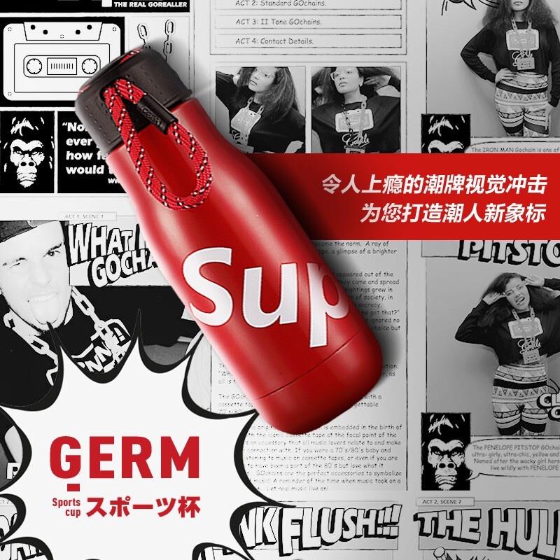 格沵（GERM）保溫杯大容量男女士便攜Sup網紅限量個性316不銹鋼水杯帶掛繩 