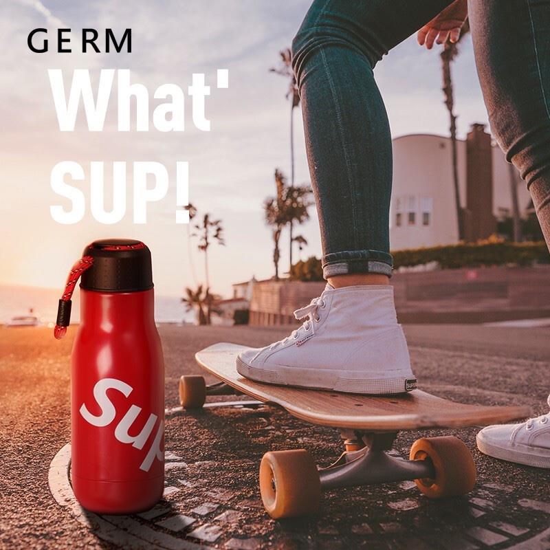 格沵（GERM）保溫杯大容量男女士便攜Sup網紅限量個性316不銹鋼水杯帶掛繩 