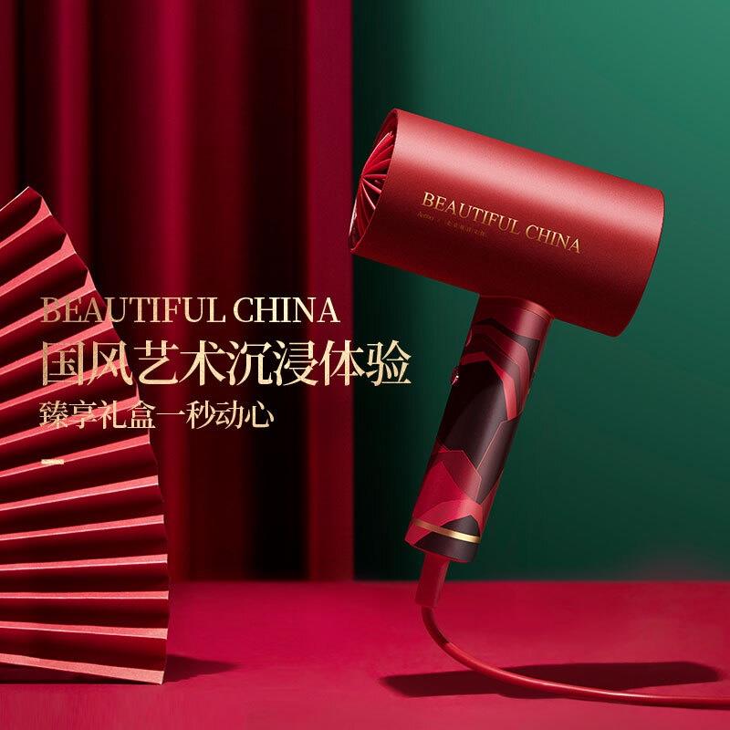 艾優(yōu)（Apiyoo）電吹風(fēng)家用吹風(fēng)機(jī)負(fù)離子大功率速干冷熱風(fēng)恒溫護(hù)發(fā)吹風(fēng)筒故宮聯(lián)名禮盒款