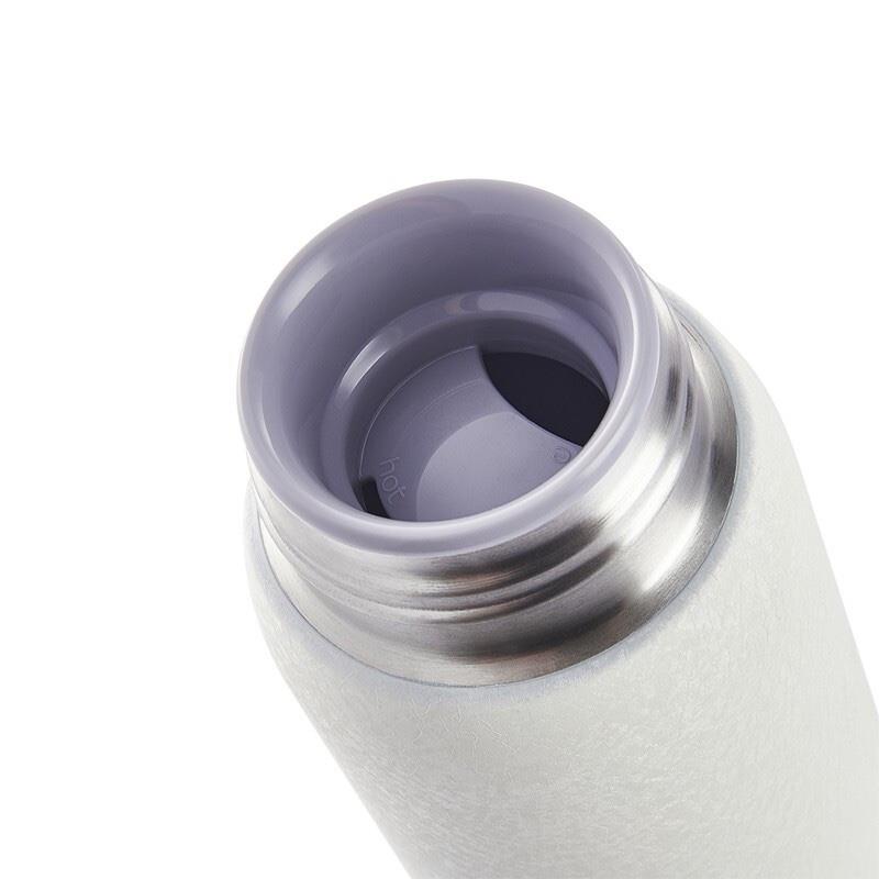 佰造冰玥尚品真空杯BZ-BH102冰裂紋米白色保溫杯304