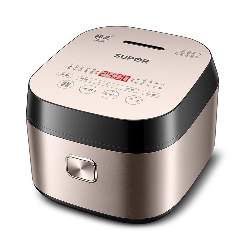 蘇泊爾（SUPOR）QC系列 家用5L電飯煲球釜內(nèi)膽香檳金色純平觸控智能面板