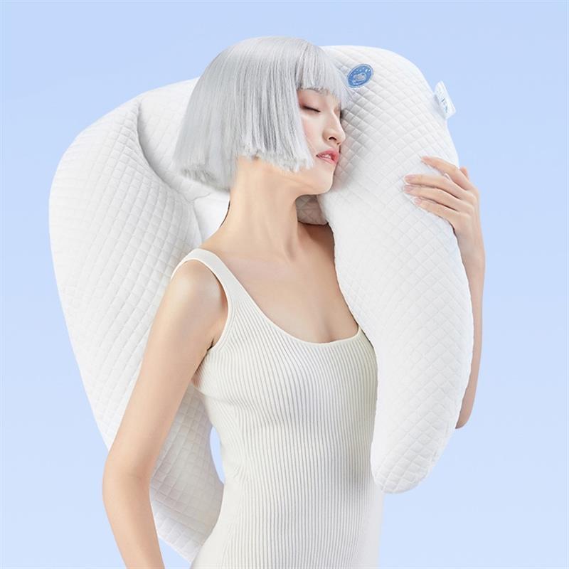 大熊座天使枕頭護(hù)頸椎專用助睡眠單人抱枕水洗睡覺神器枕頭帶枕套