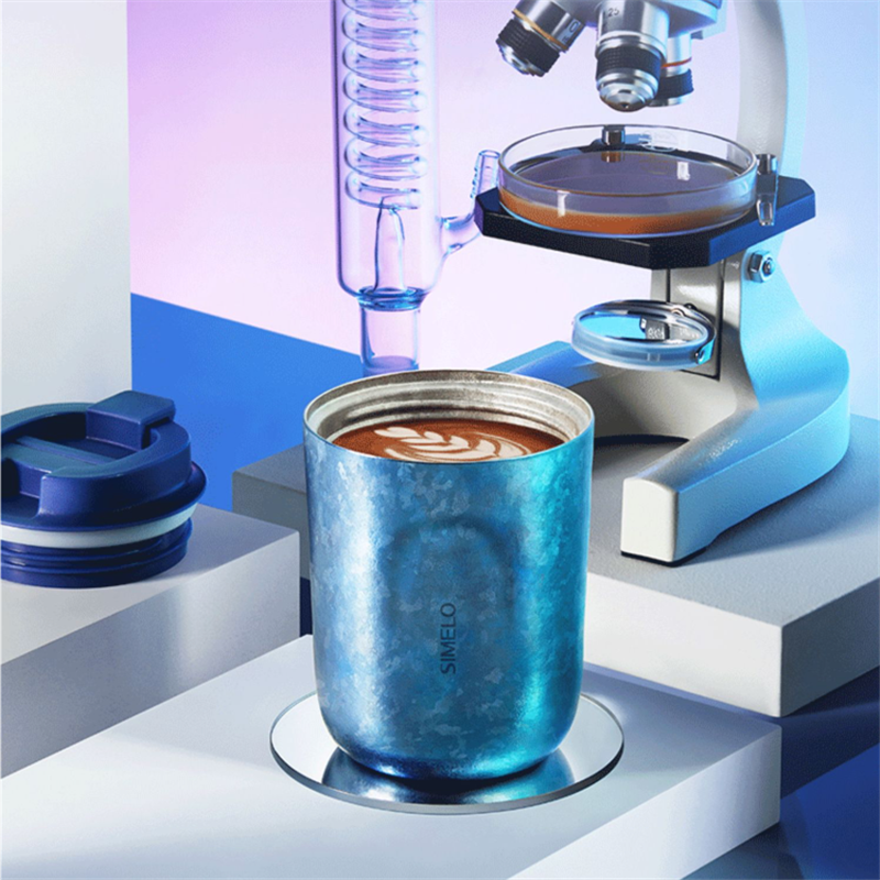 德國simelo純鈦保溫杯男士鈦杯女士高顏值拿鐵杯便攜小巧咖啡杯