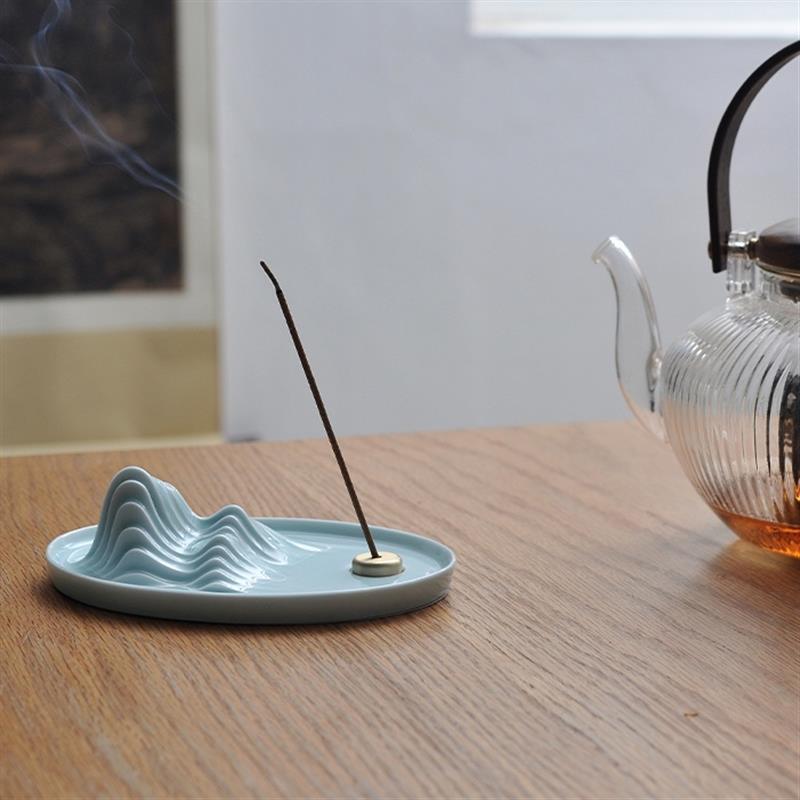 唯詩青山上創(chuàng)意陶瓷線香香插香座香托香立家用室內(nèi)香薰?fàn)t文創(chuàng)禮品
