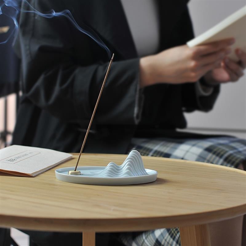 唯詩青山上創(chuàng)意陶瓷線香香插香座香托香立家用室內(nèi)香薰?fàn)t文創(chuàng)禮品