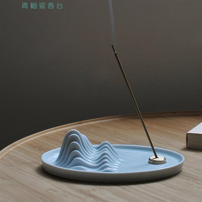 唯詩青山上創(chuàng)意陶瓷線香香插香座香托香立家用室內(nèi)香薰?fàn)t文創(chuàng)禮品