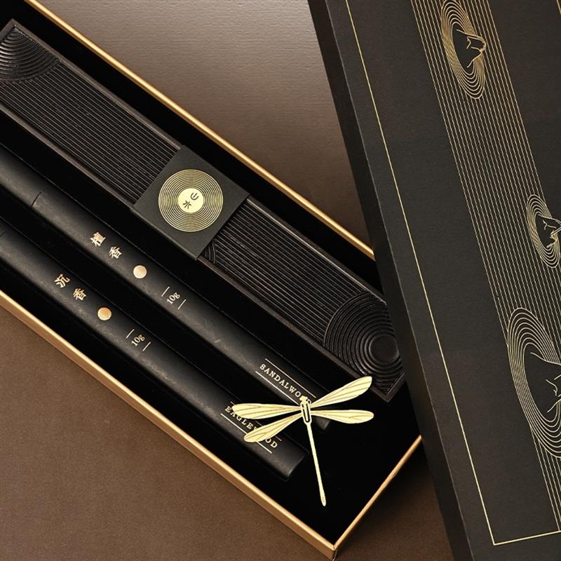 唯詩|枯山水 檀木熏香器儲(chǔ)香盒茶道香薰?fàn)t線香香插臥香爐創(chuàng)意禮品