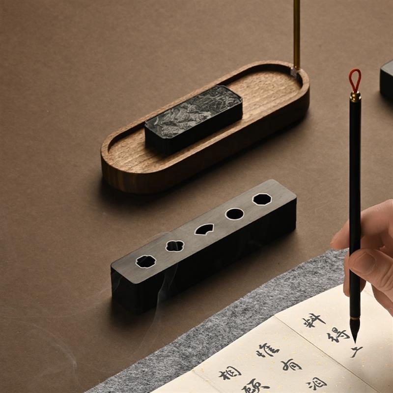 蘇窗觀香木質(zhì)臥香爐檀香線香爐焚香插香薰爐線香盒臥香盒創(chuàng)意禮品