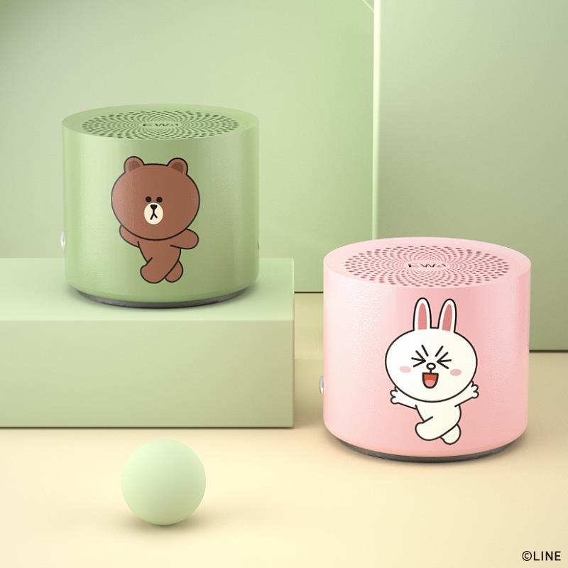 EWA音為愛(ài)LINE FRIENDS無(wú)線藍(lán)牙小型音箱A128重低音防水便攜音響