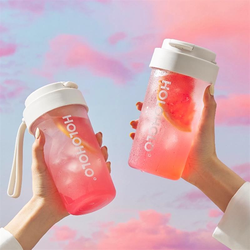 holoholo跳跳杯 吸管杯女男學(xué)生高顏值咖啡隨行大容量運(yùn)動(dòng)水杯子