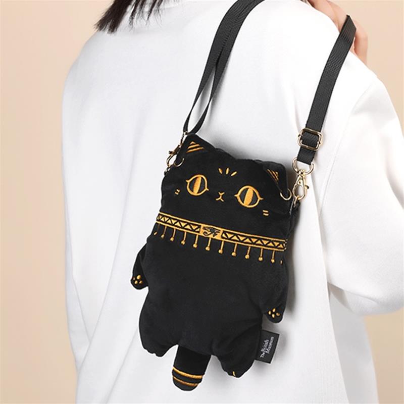 大英博物館蓋亞·安德森貓毛絨手機包斜挎包零錢包