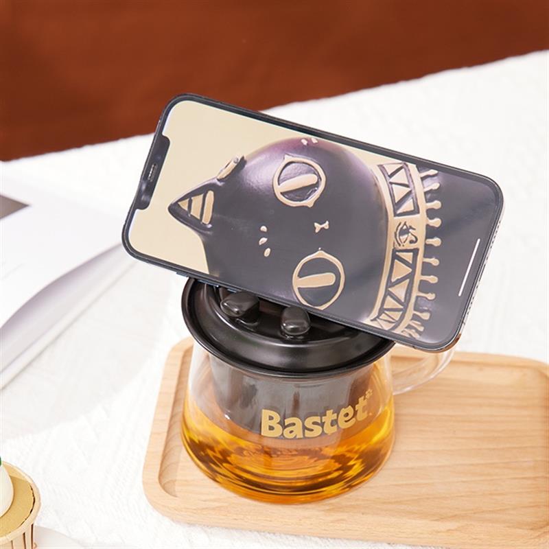 大英博物館安德森貓趴趴貓花茶杯帶玻璃杯離職禮品送女友生日禮物