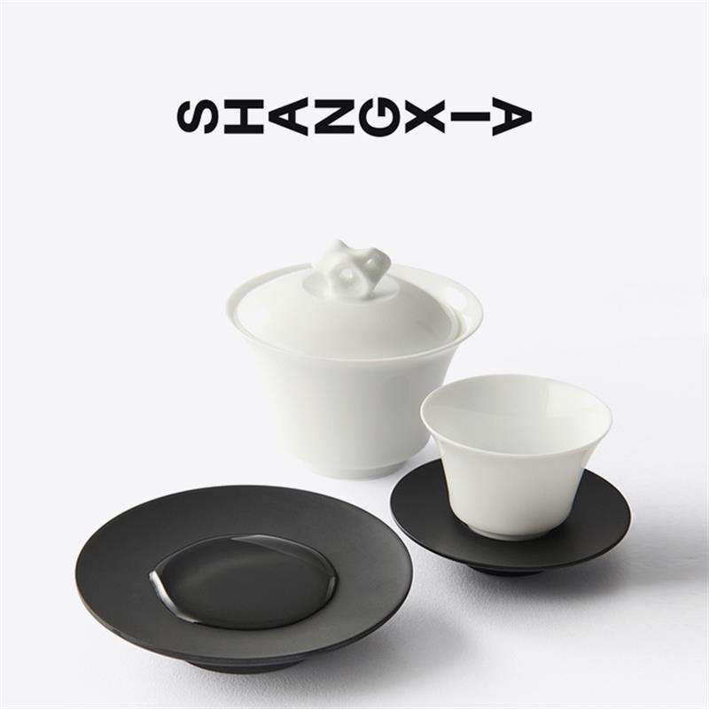 SHANG XIA上下太湖石蓋碗套裝三才杯茶杯托茶具商務禮品結婚禮物