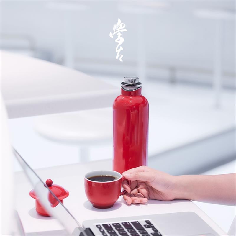 學(xué)古|1930陶瓷小蓋杯 復(fù)古帶蓋水杯茶杯會議杯馬克杯咖啡杯180cc