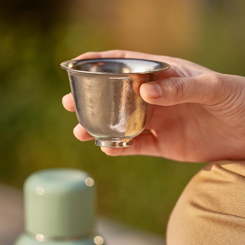 學(xué)古|出行隨身鈦杯 主人杯品茗杯工夫茶戶外茶杯高端女主人杯單杯