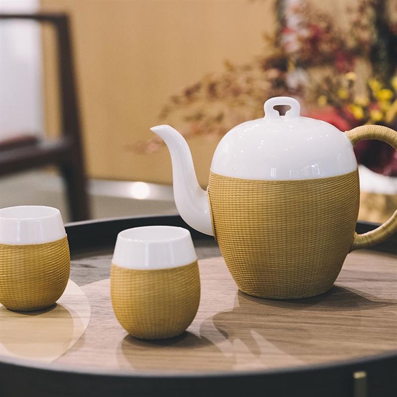 SHANG XIA上下竹絲扣瓷茶具套裝家用高端商務(wù)禮品男女士禮物