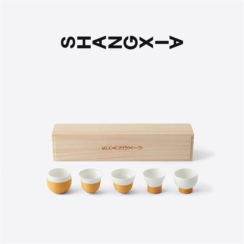 SHANG XIA上下 竹絲扣瓷品茗杯套組