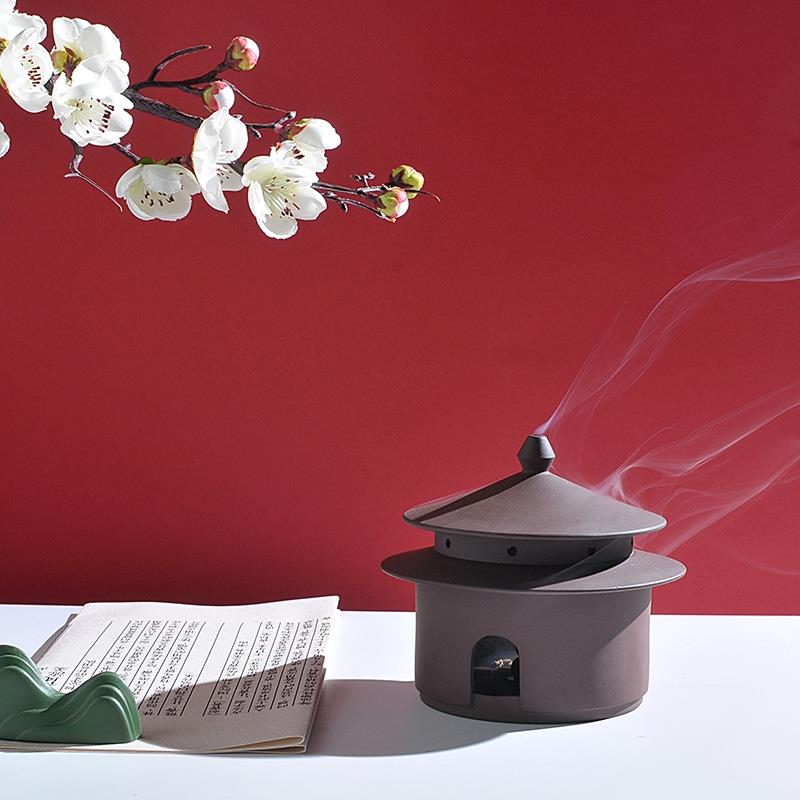 唯詩|故宮香爐 紫砂香爐檀香爐仿古香薰?fàn)t茶道盤香爐擺件創(chuàng)意禮品