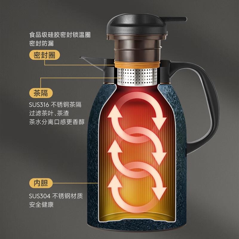 燜大師錦鯉商務(wù)套裝MT1602W升級(jí)款燜茶壺保溫杯組合套裝經(jīng)典商務(wù)燜泡壺