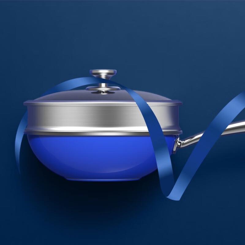 德博萊女神炒鍋郎氏達(dá)316L超輕家用兩層鋼炒鍋少油煙易清洗不挑爐具