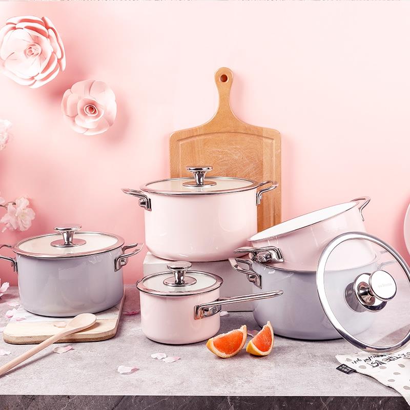 so.home圣邦不銹鋼琺瑯鍋湯鍋琺瑯彩鍋不粘鍋琺瑯鍋燉鍋德國進口琺瑯