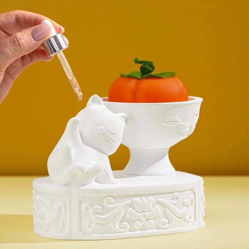 故宮 宮貓迎福香氛套裝 蠟燭蠟托擺件貼紙 生日禮物 故宮官方