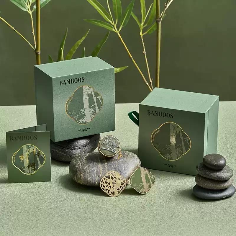 大英博物館竹風車載香薰出風口汽車香氛車內飾品擺件裝飾高級感