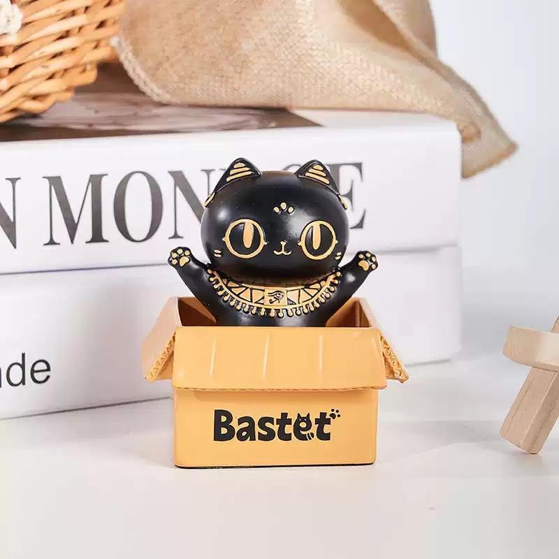 大英博物館安德森貓車(chē)載飾品汽車(chē)搖頭擺件車(chē)飾裝飾閨蜜生日禮物女