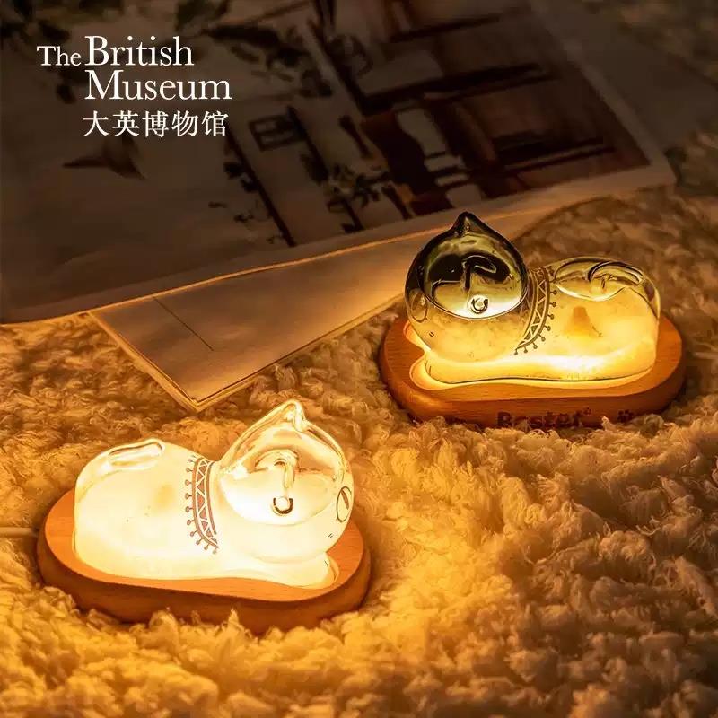 大英博物館貓咪天氣瓶文創(chuàng)擺件預(yù)報風(fēng)暴瓶小夜燈男生日禮物女生