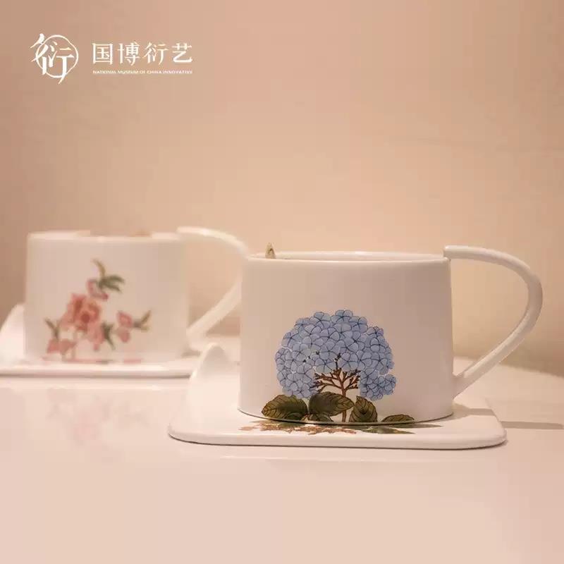 中國國家博物館芳華茶具咖啡杯碟套裝馬克杯文創(chuàng)送長輩生日禮物