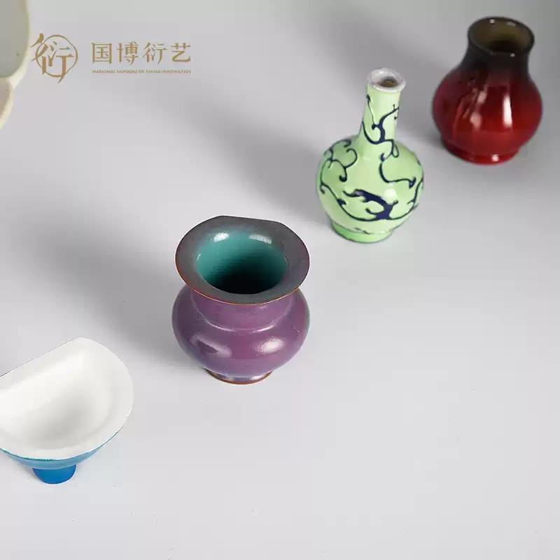 中國國家博物館立體瓷器小盆栽冰箱貼手工家居飾品文創(chuàng)禮品
