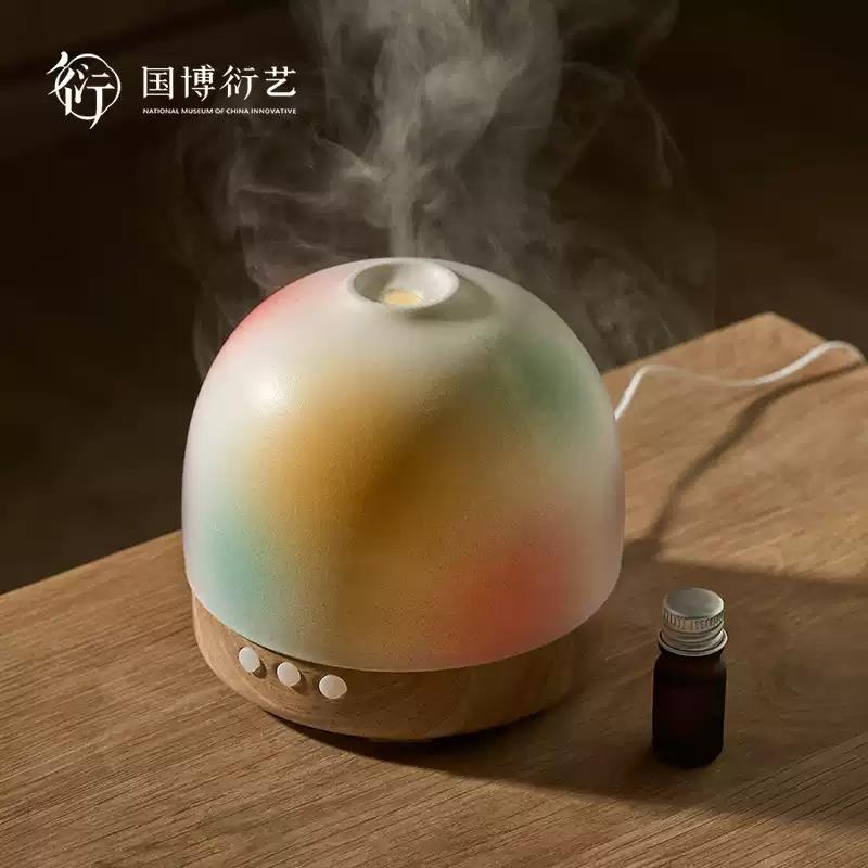 中國國家博物館桃花洞釉加濕香薰機(jī)家用實用特色創(chuàng)意新婚生日禮物