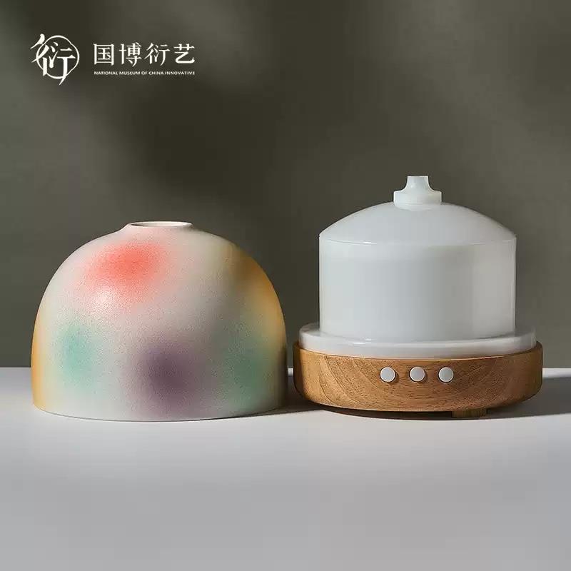 中國國家博物館桃花洞釉加濕香薰機(jī)家用實用特色創(chuàng)意新婚生日禮物